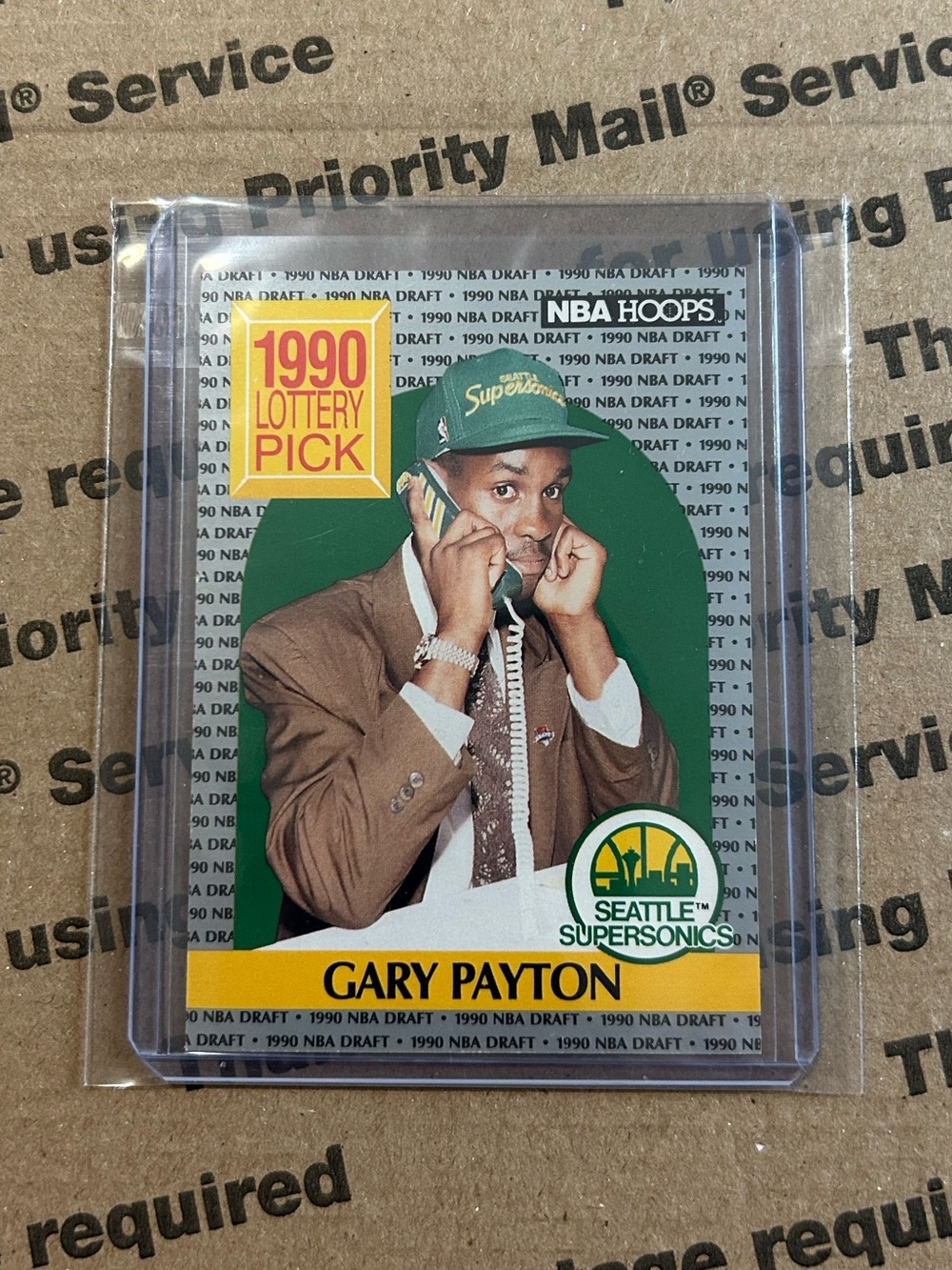 Gary Payton ‘90 NBA Hoops “1990 Lottery Pick” RC No. 391